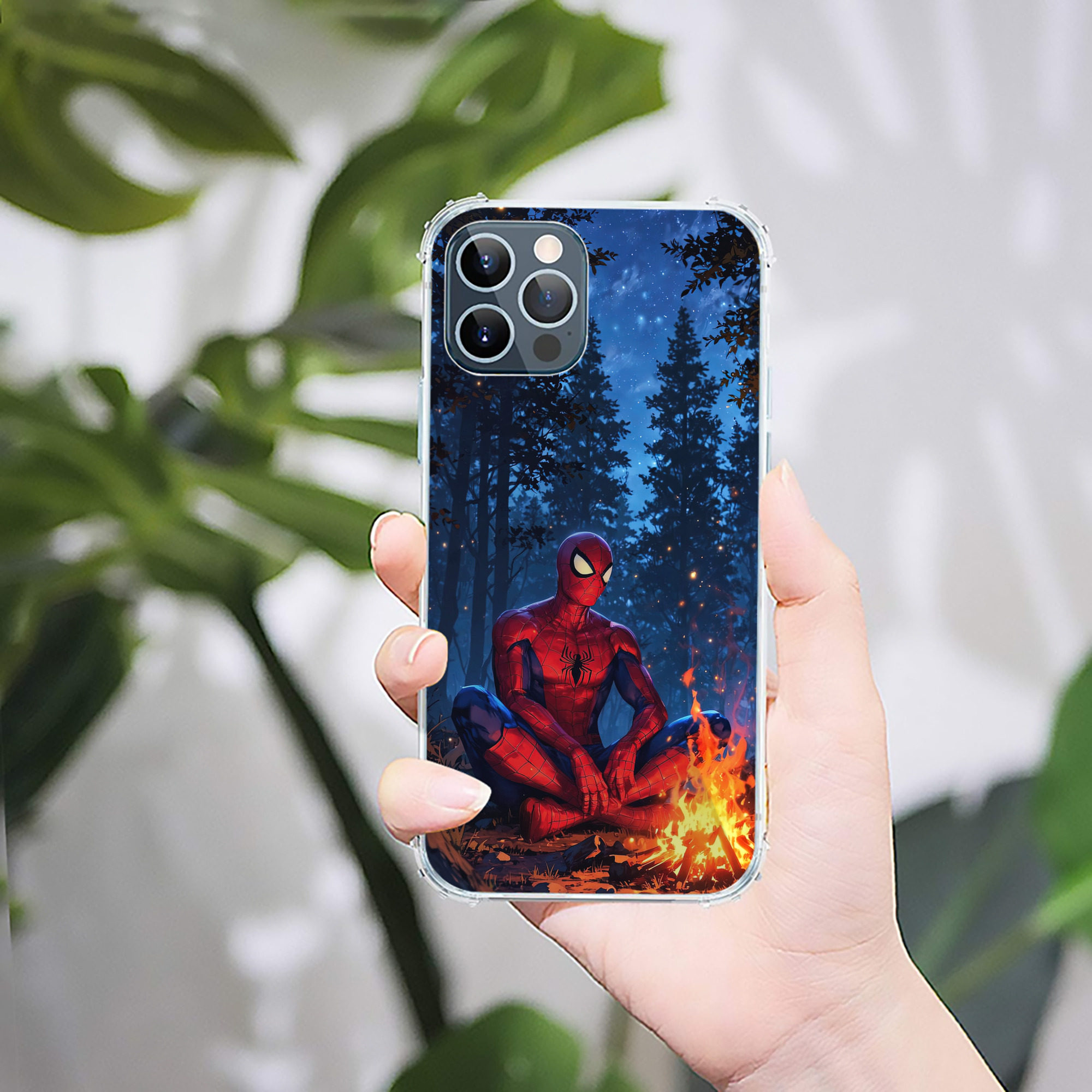 （画像用） Spider Man スパイダーマン 【iPhone 12シリーズ対応】透明スマホケース（クリアソフトケース）
